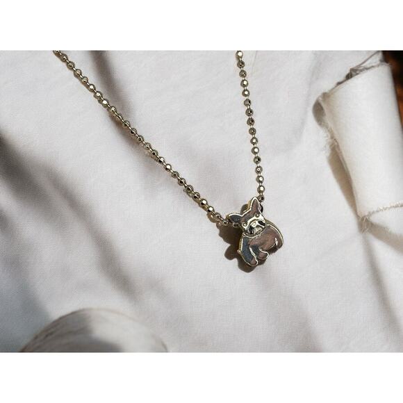 Alex Woo Sterling Silver French Bulldog Pendant Necklace Designer Frenchie Dog - Picture 15 of 16